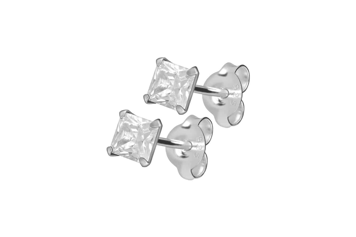 FILANGO Single-Ohrstecker 925er Silber Ohrstecker QUADRATISCHER günstig online kaufen