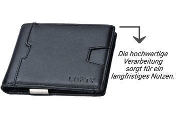 LOFTY Geldbörse Portemonnaie Herren, Geldbörse RFID Schutz, Slim Wallet, Hochwertige Verarbeitung, Geschenk für Männer Ehemann Freund