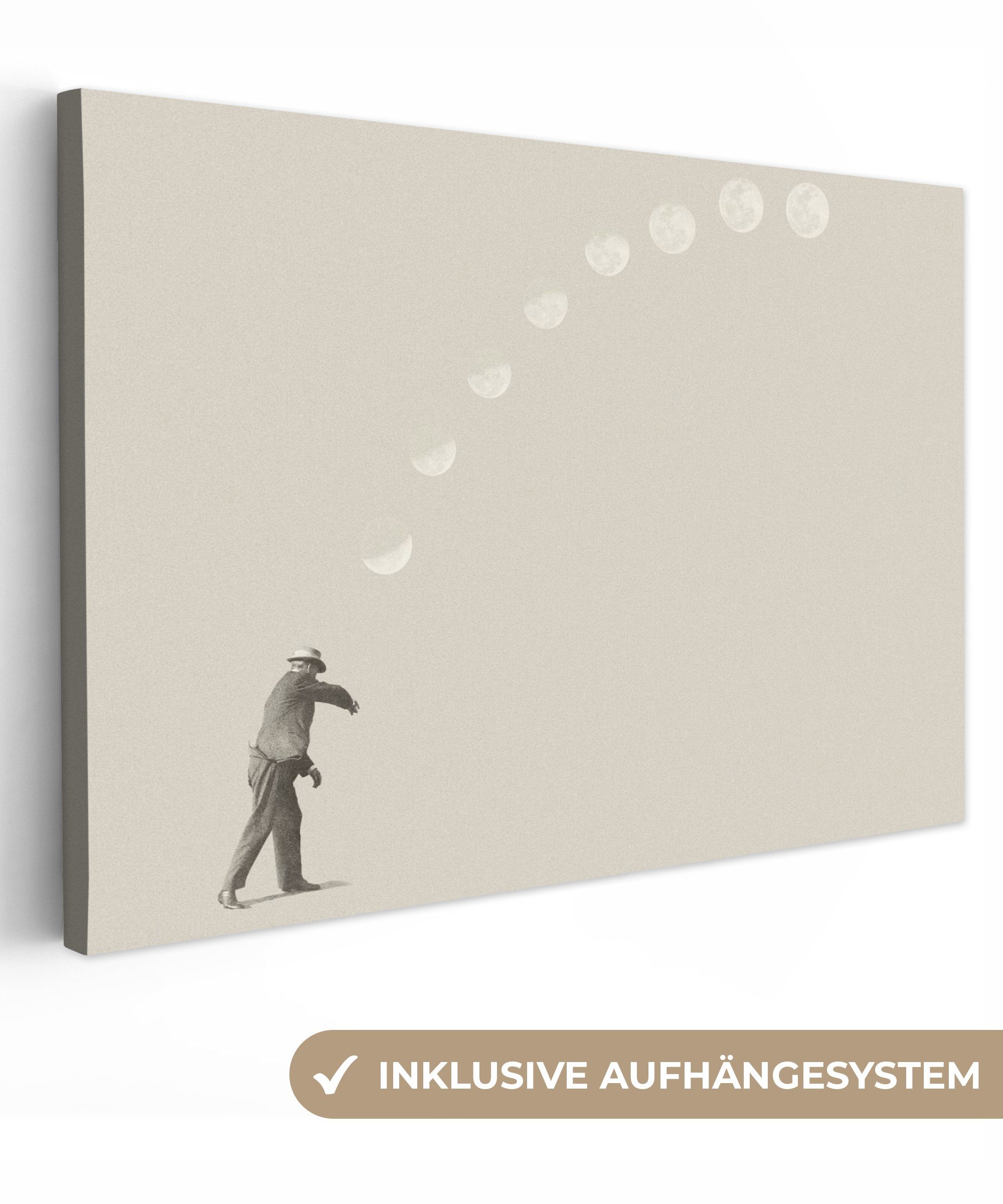OneMillionCanvasses® Leinwandbild Jahrgang - Mond - günstig online kaufen