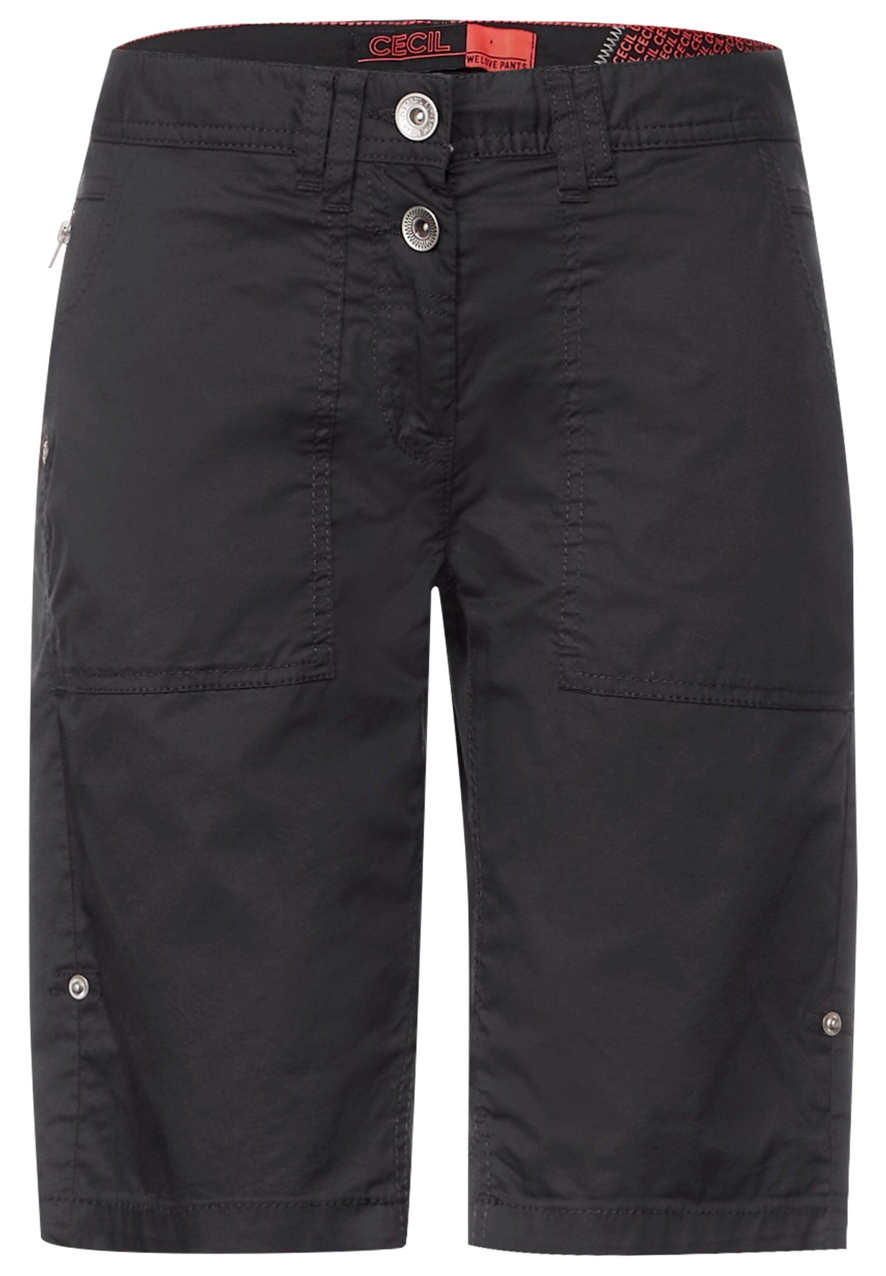 Cecil Dehnbund-Hose grey York New Shorts Style carbon NOS