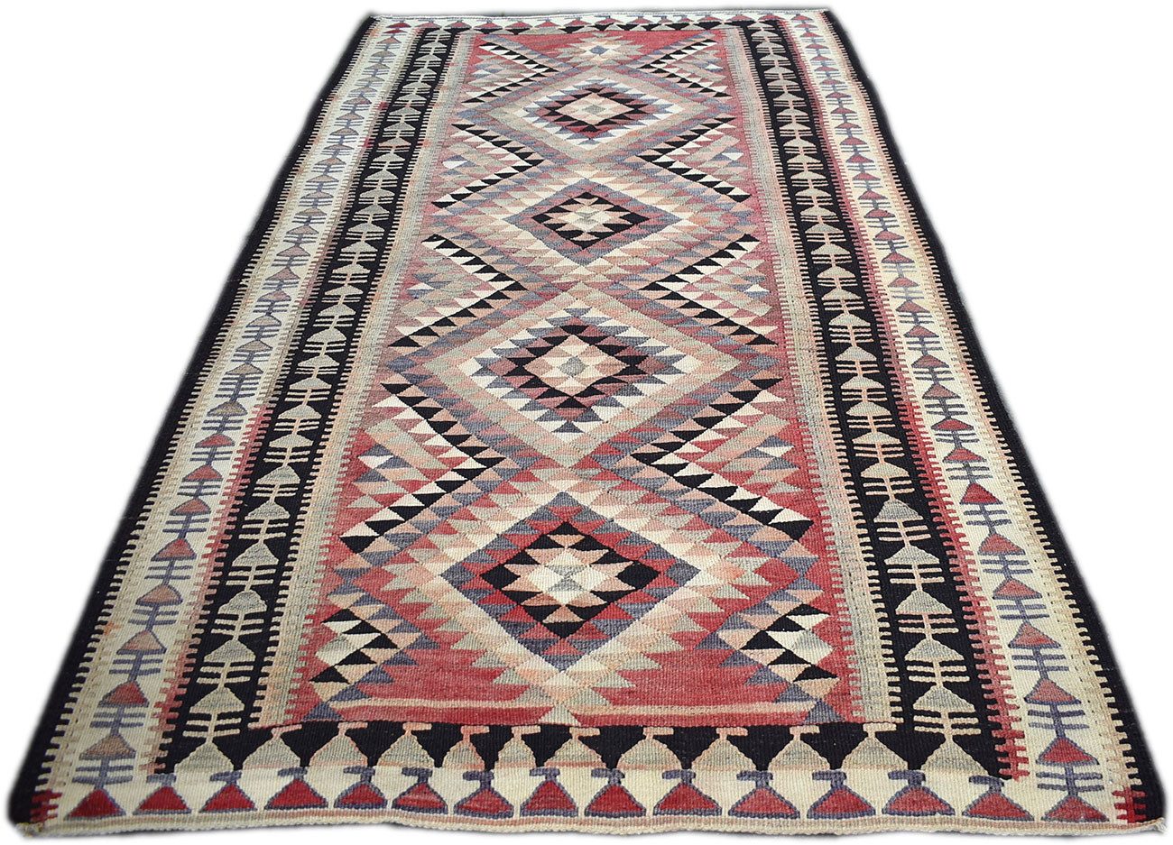KUHFELL online & NOMAD Orientteppich Vintage Kelim kurdischer Nomaden Teppich Läufer 525 x 165 cm Unikat
