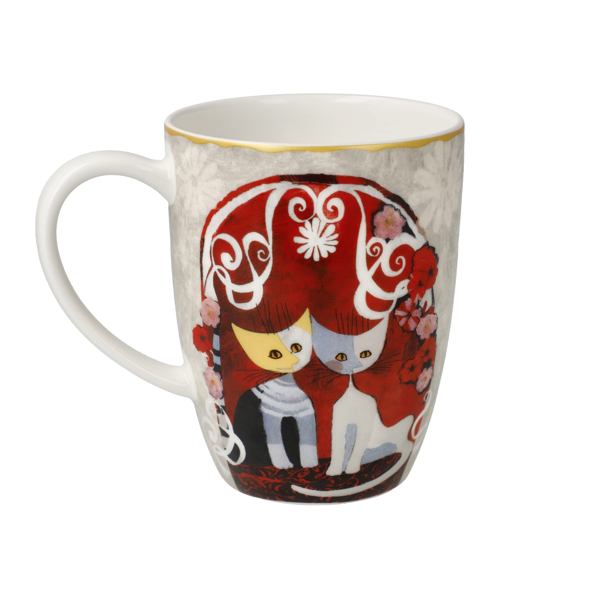 Goebel Becher - KÜNSTLERTASSE TEMPLI DELL AMORE ROSINA WACHTMEISTER, Fine Bone China, mit Künstlermotiv