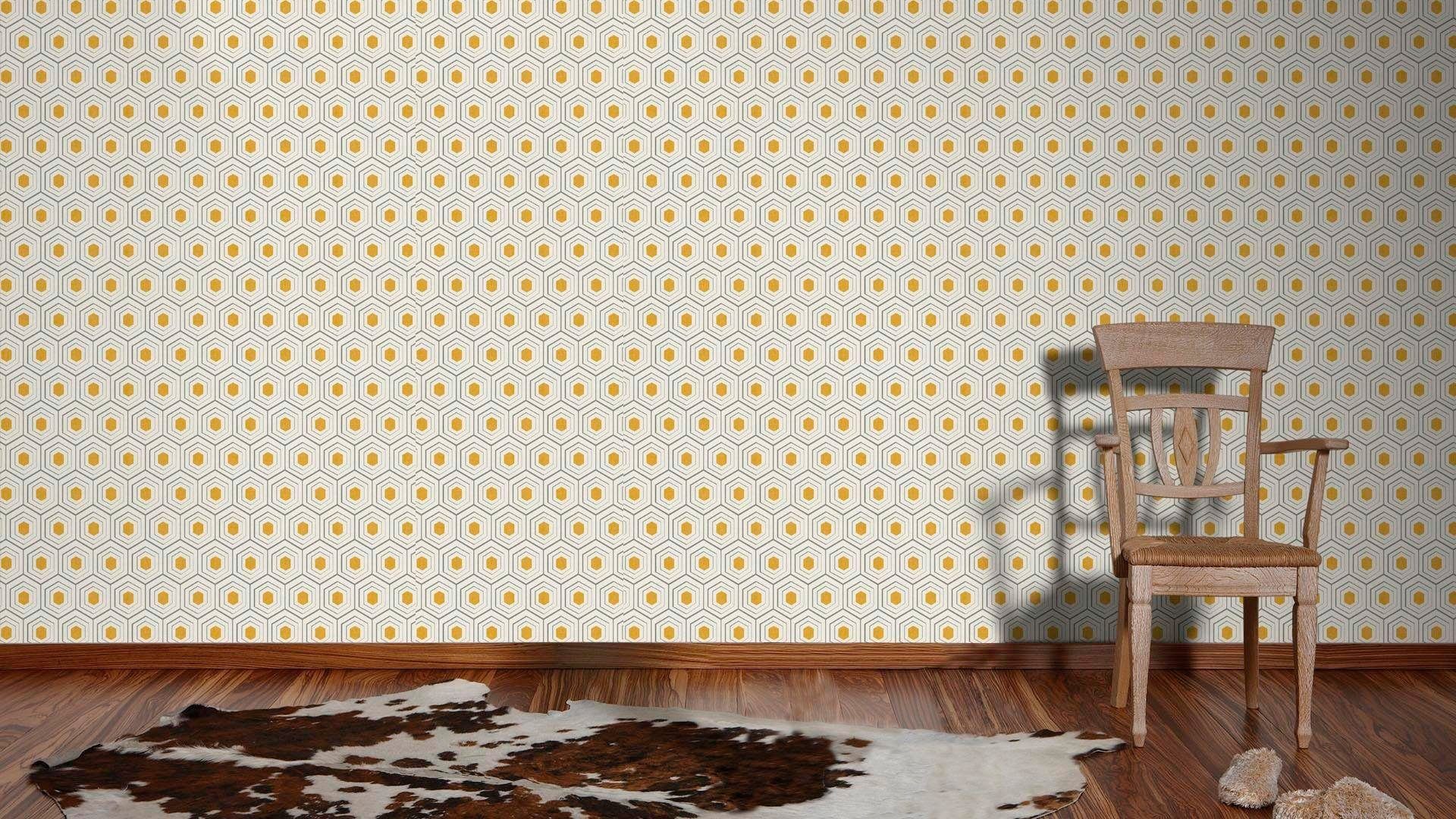 Deco grafisch, Seasons, geometrisch, Four Vliestapete Grafische living beige/grau Art Tapete walls