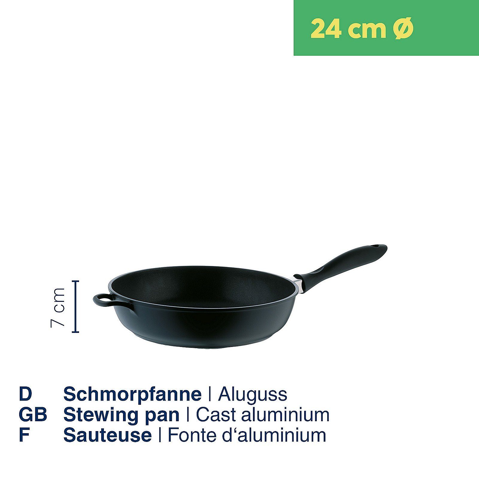kela Bratpfanne Kerros, Aluminium, Allherdboden, mit gegenüberliegenden Hilfsgriff