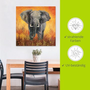 Artland Wandbild Porträt Elefant, Elefanten Bilder (1 St), als Alubild, Outdoorbild, Leinwandbild in verschied. Größen