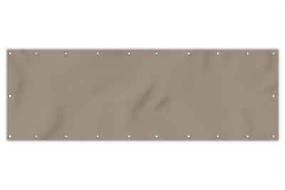 MuchoWow Balkonsichtschutz Interieur - Farben - Beige (1-St) Balkonbespannung mit Metalösen, UV-beständig, Balkonbanner