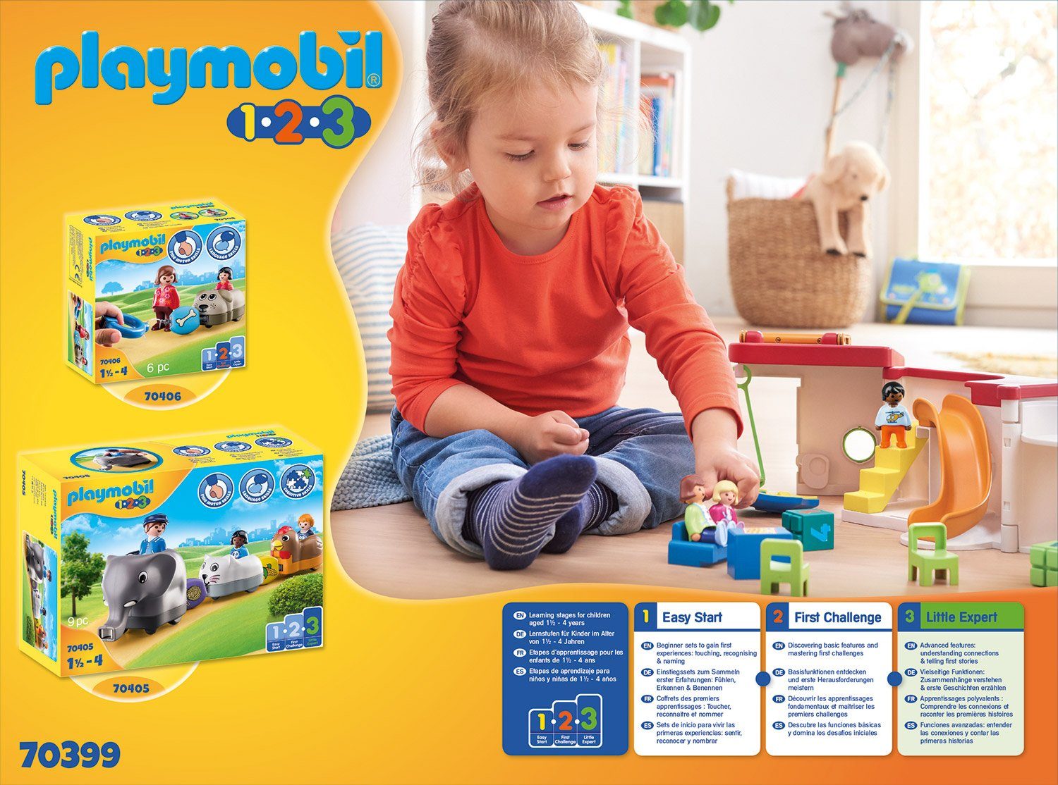 Playmobil® Konstruktions-Spielset Mein Playmobil in (70399), St), Europe 1-2-3, Mitnehm-Kindergarten (15 Made