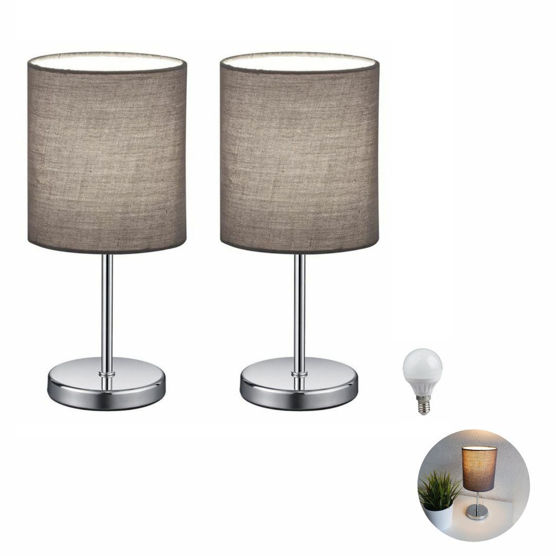Lichthandel Hoch LED Tischleuchte Nachttischlampe 2er Set Nachttischleuchte günstig online kaufen