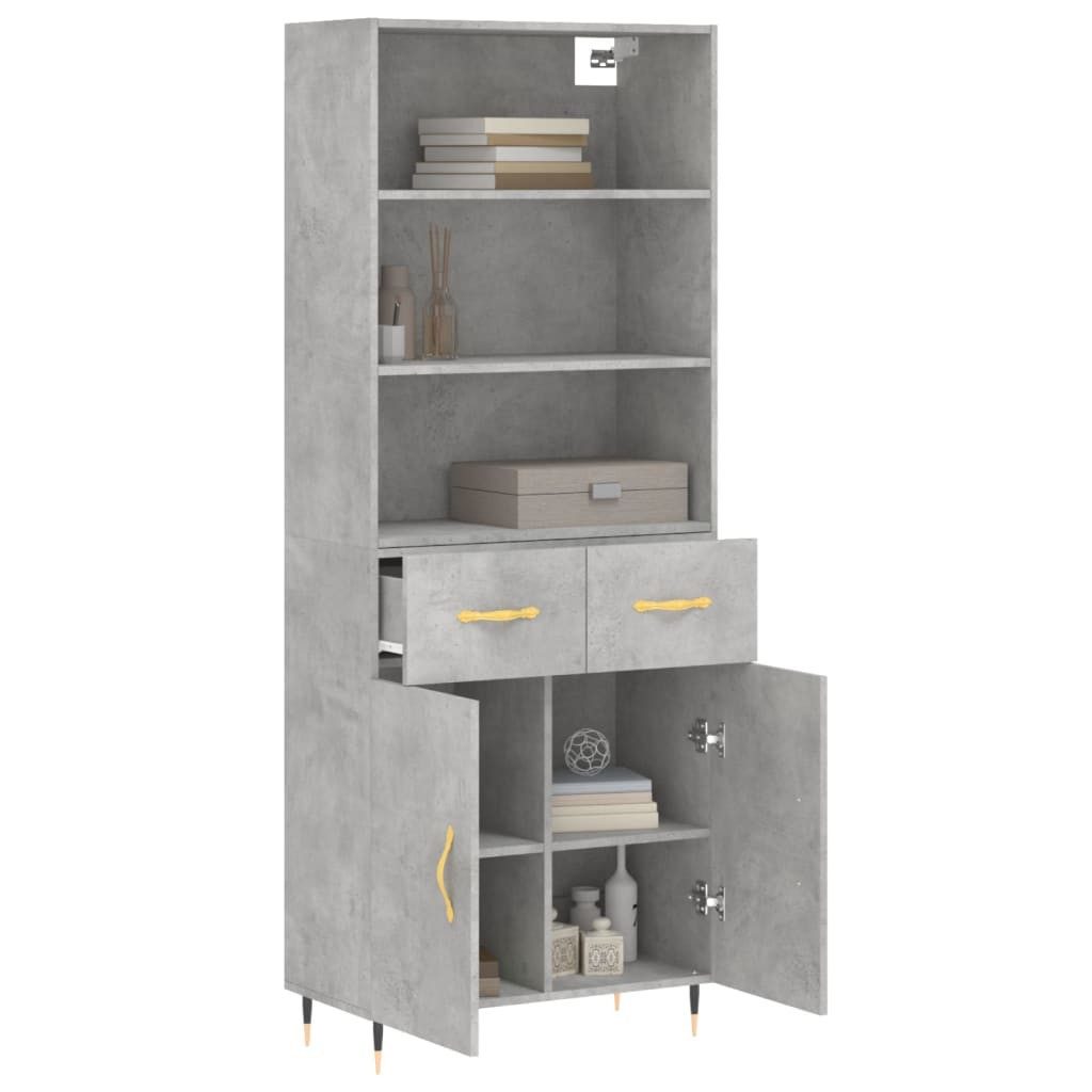 vidaXL Highboard Highboard Betongrau 69,5x34x180 cm günstig online kaufen