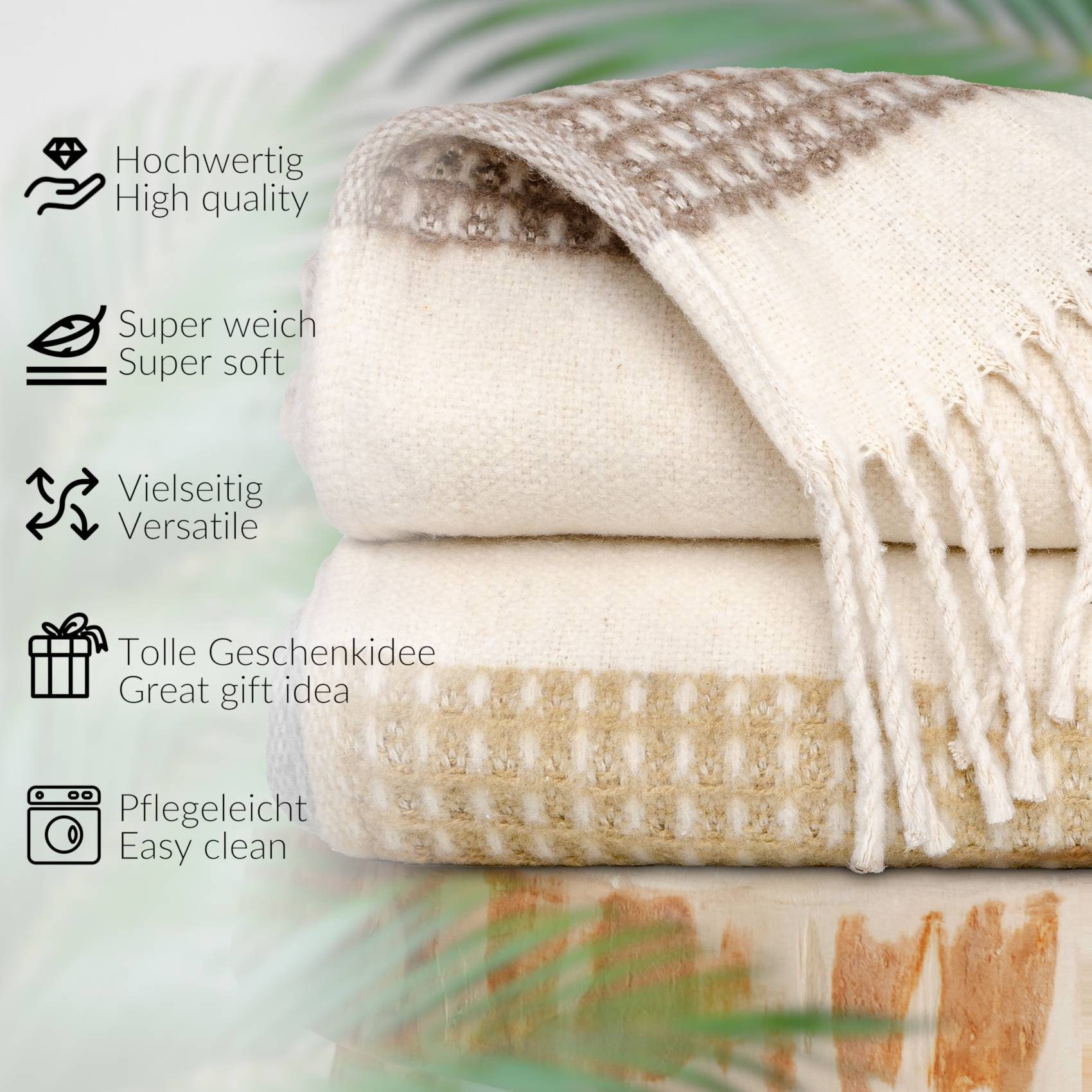 Plaid Boris Tagesdecke hochwertige Kuscheldecke Wohndecke Reisedecke, ANRO, günstig online kaufen