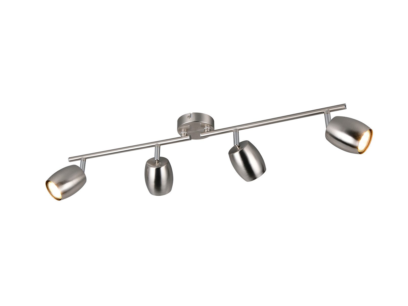 Reality Leuchten LED Deckenstrahler, Dimmfunktion, LED wechselbar, Warmweiß, Innen Strahler mit 4 schwenkbaren Spots für die Decke, Breite 70,5cm