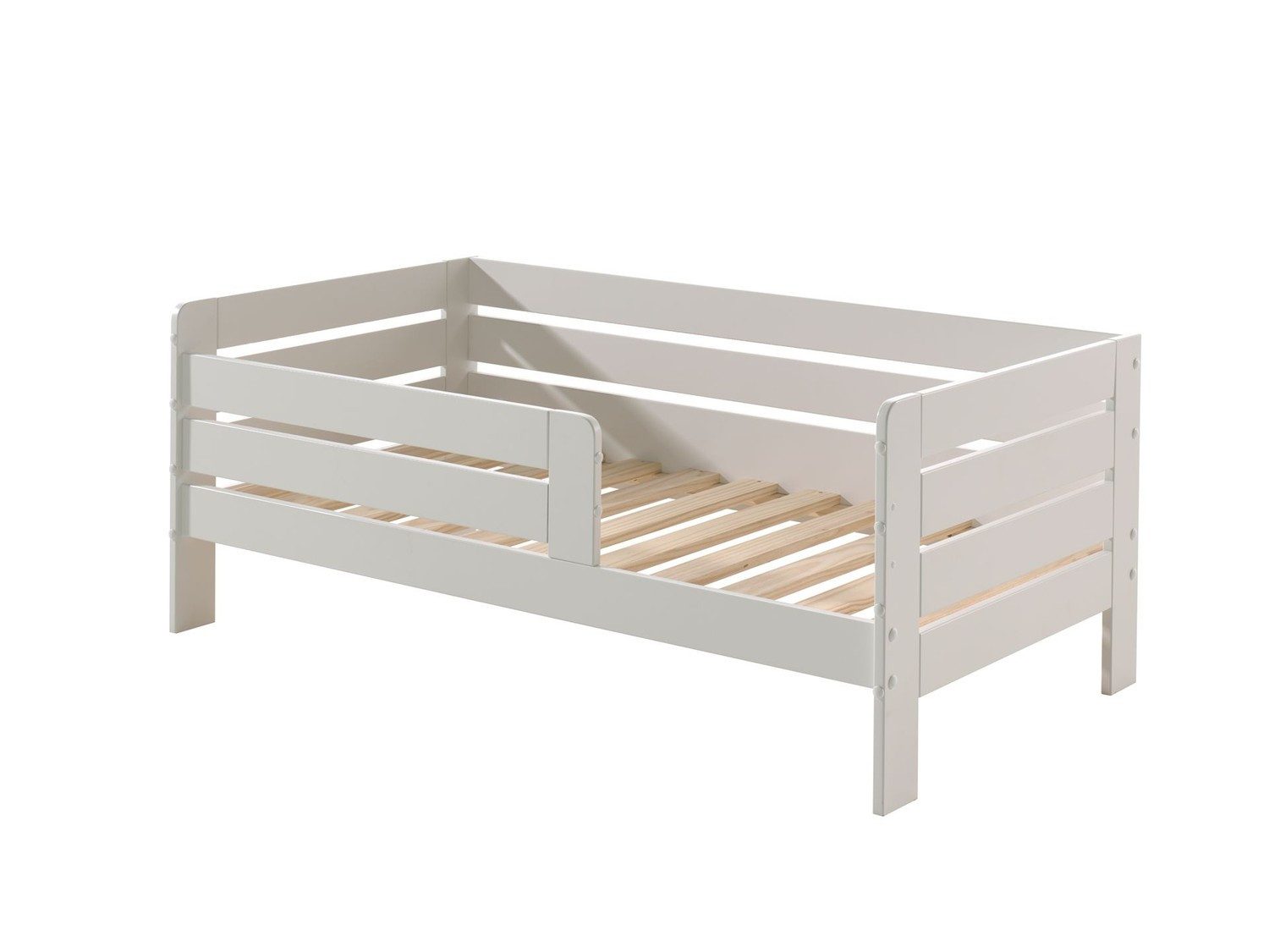 Natur24 Einzelbett Juniorbett 70 x 140 cm MDF Weiß