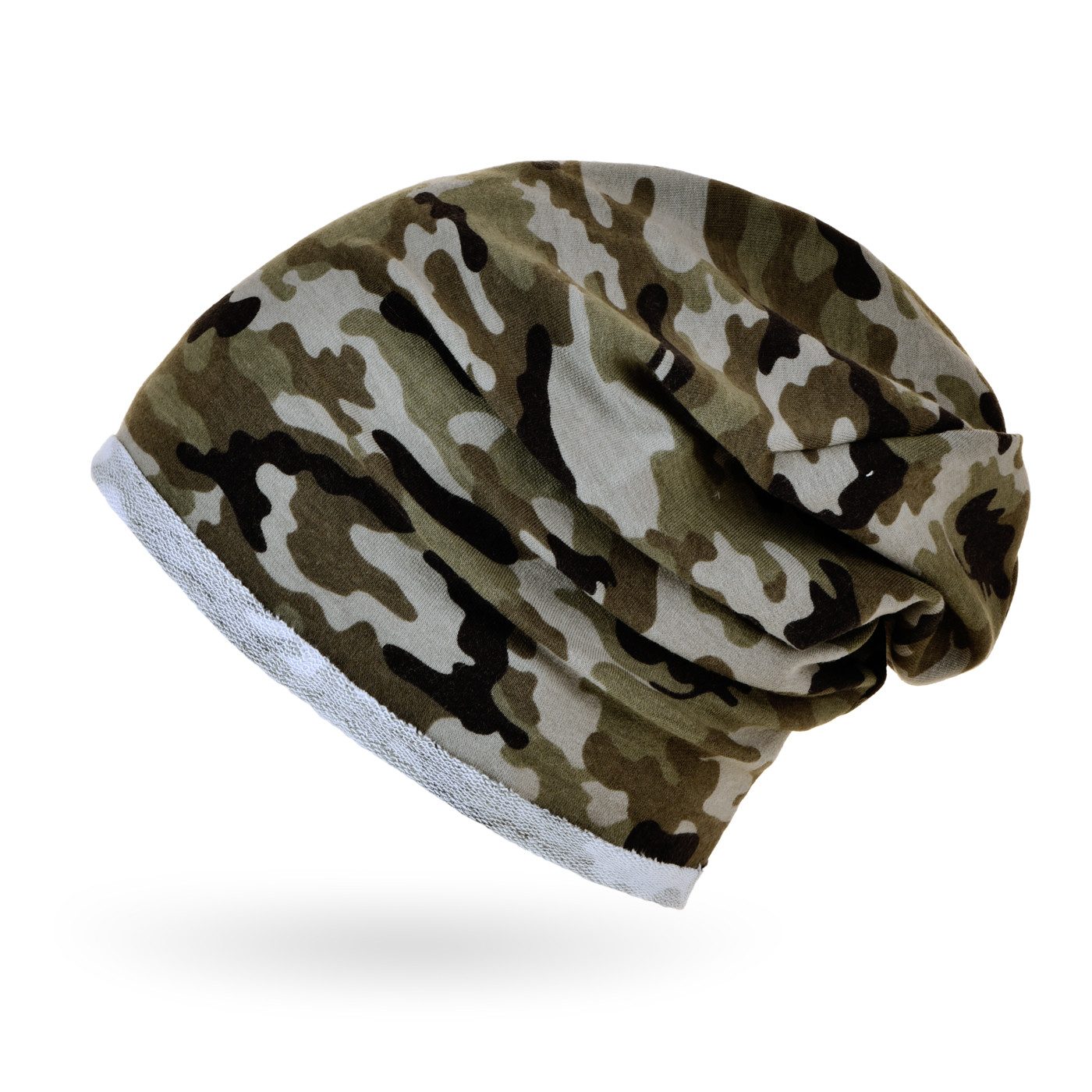 Neverless Beanie Herren Beanie Camoflage Camo-Muster Mütze Slouch Outdoor Herbst