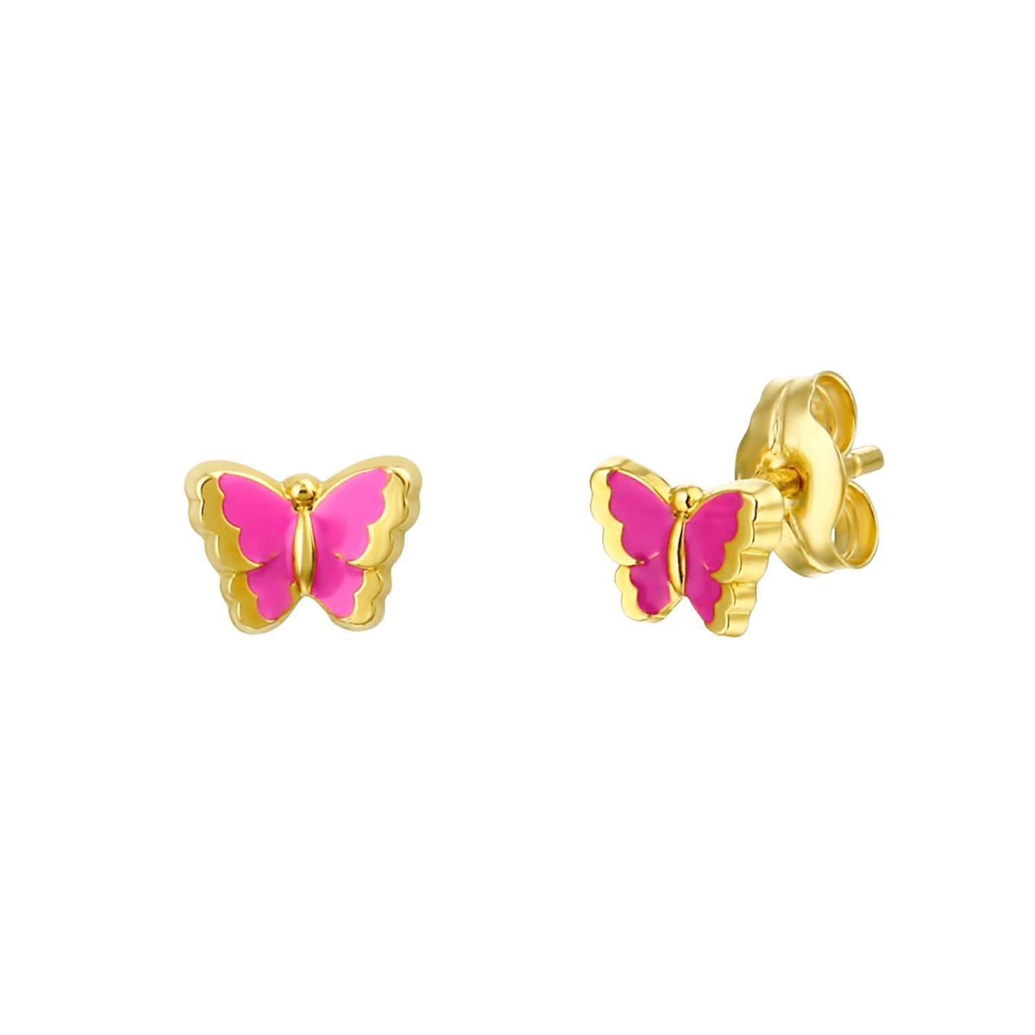 LUCARDI Paar Ohrstecker Ohrring - 585 Gold - Gold - Kinder