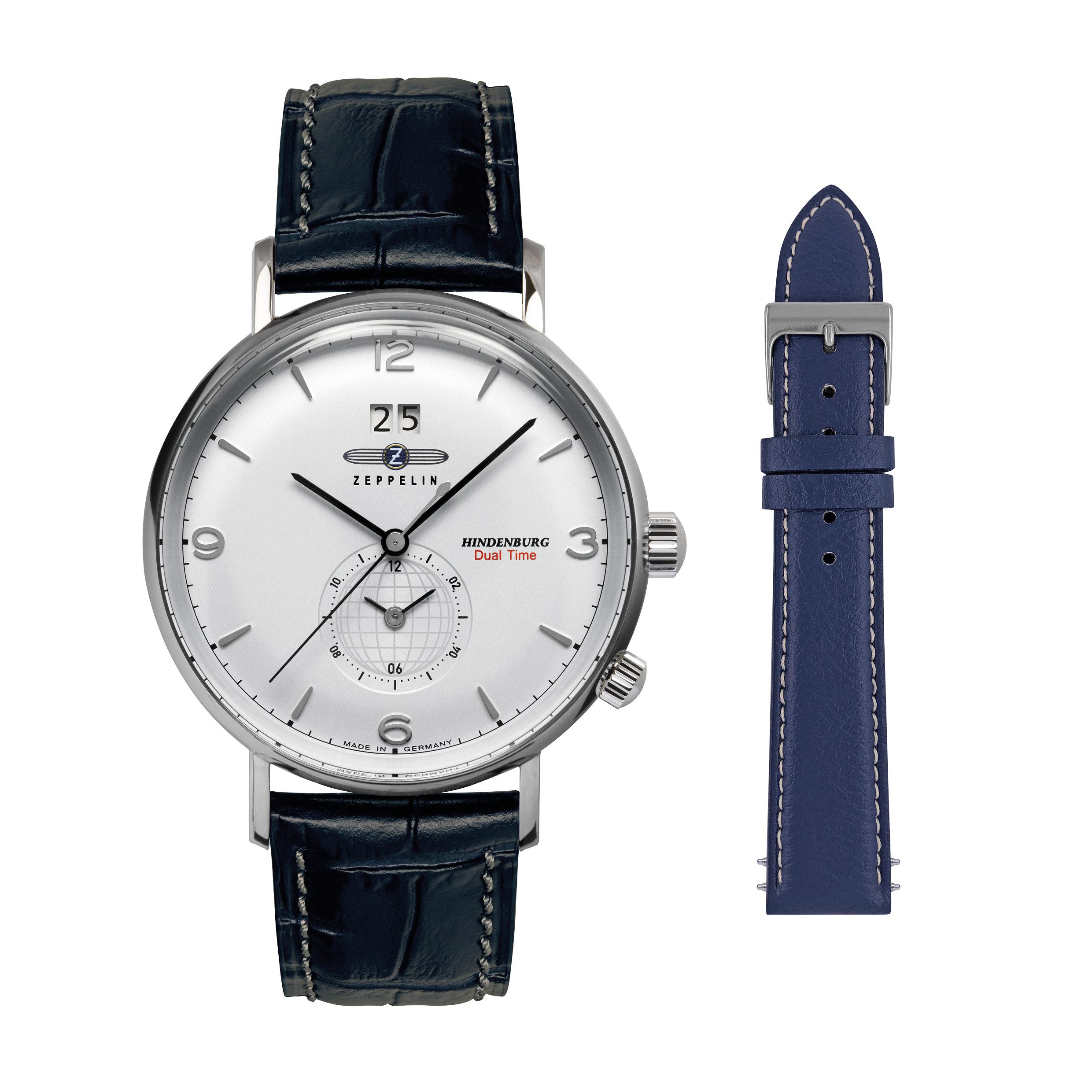 ZEPPELIN Quarzuhr LZ 129 Hindenburg 8044-1_SET, (Set, 2-tlg., mit Wechselarmband), Armbanduhr, Herrenuhr, Made in Germany, Ideal auch als Geschenk