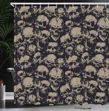 Abakuhaus Duschvorhang Moderner Digitaldruck mit 12 Haken auf Stoff Wasser Resistent Breite 175 cm, Höhe 180 cm, Skull Grunge Scary Übel