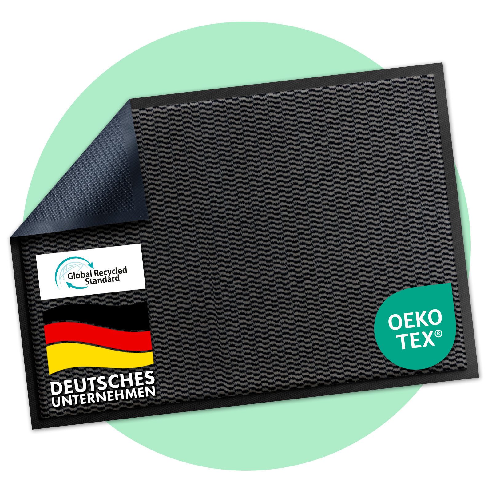 Floordirekt Fußmatte SKY Novo, enorm rutschfeste TPE-Rückseite, effektive Schmutzaufnahme, Rechteckig, Höhe: 7 mm, In- & Outdoor Schmutzfangmatte, saugstarker Flor, 30° Maschinenwäsche