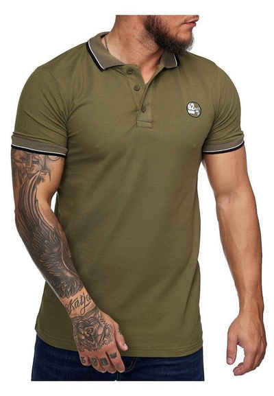 John Kayna T-Shirt Herren T-Shirt Poloshirt Shirt Kurzarm Printshirt Polo Kurzarm 1403C1 (Shirt Polo Kurzarmshirt Tee, 1-tlg) Fitness Freizeit Casual