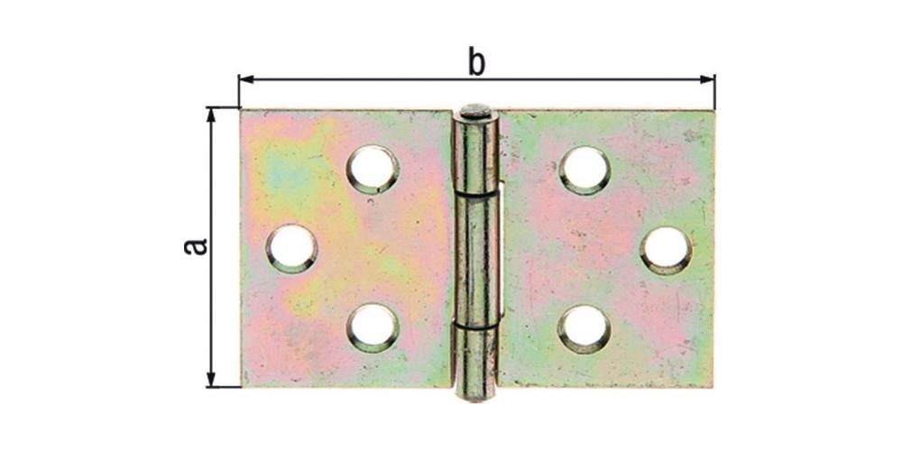 Alberts Möbelbeschlag Scharnier Höhe Stahl breit Stärke mm 60 gelb verzinkt 90 mm mm galvanisch Breite 1,25