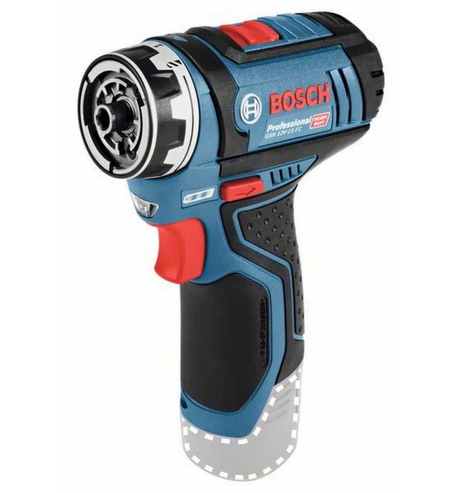 Bosch Professional Akku-Bohrschrauber GSR 12V-15 FC, 12 V, max. 1300,00  U/min, (Set), Ohne Akku und Ladegerät, Werkzeugaufnahme: 1/4\