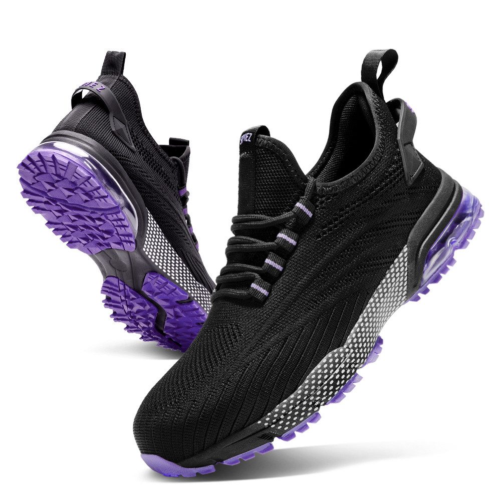 SPIEZ Sicherheitsschuhe Damen Leicht Antismashing Pannensichere Lila Sicherheitsschuh (360° Rundumschutz, Mit Dämpfung) Schuhe Sneaker EN ISO 20345