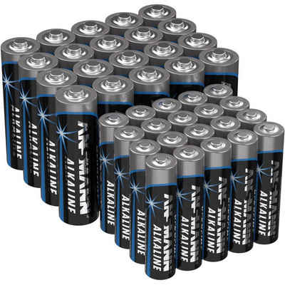 ANSMANN AG Alkaline-Set, 20 x Micro- und 20 x Batterie