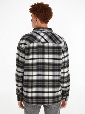 Tommy Jeans Fleecehemd TJM FLEECE LINED CHECK SHIRT EXT mit Streifenmuster