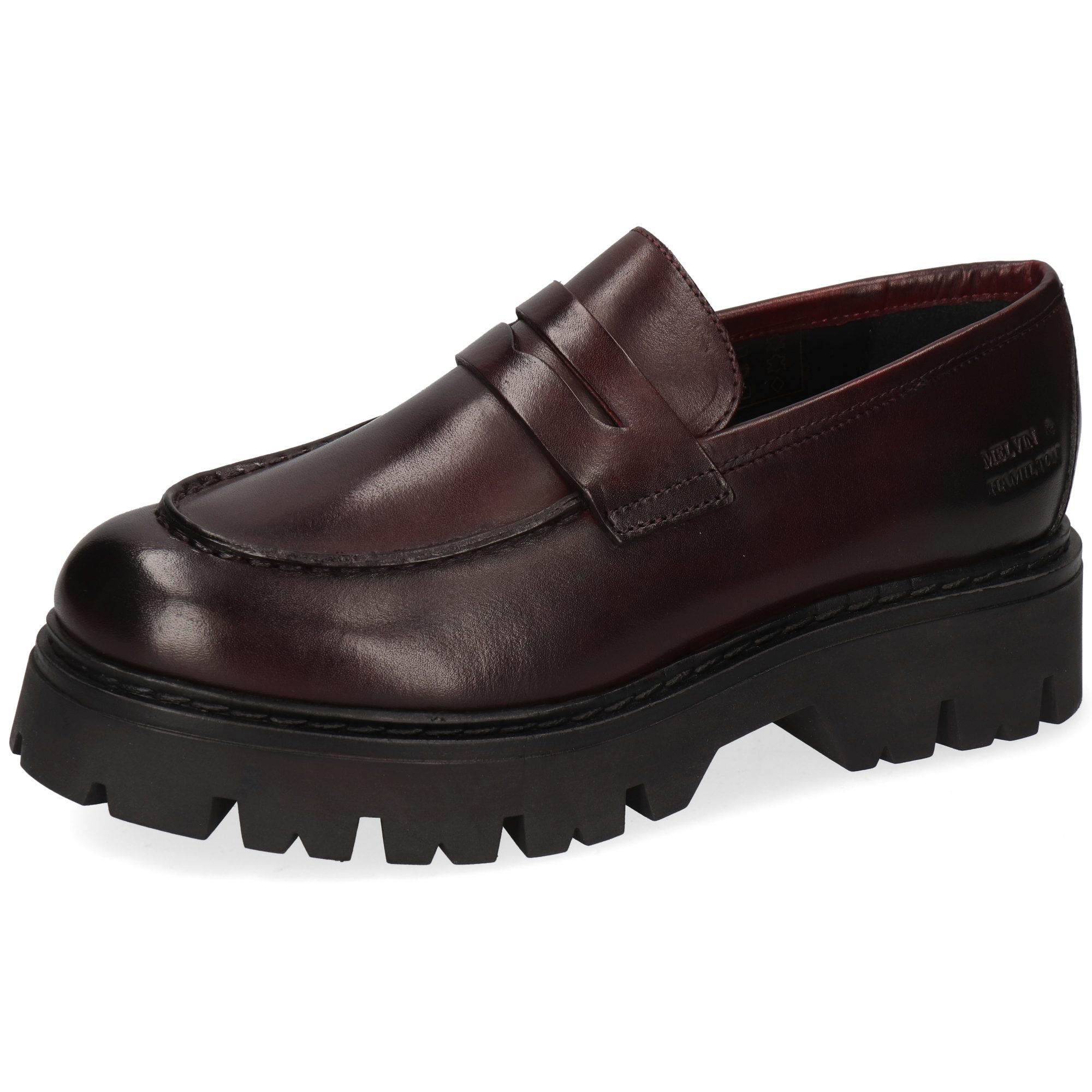 Melvin & Hamilton Thelia 7 Leder-Loafers für Damen Loafer Plateausohlen, Echtes Leder, Vegetabile Gerbung