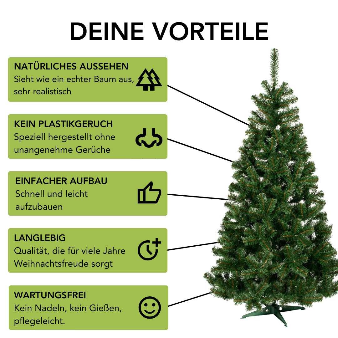 Florade Künstlicher Weihnachtsbaum Künstlicher Weihnachtsbaum, Tannenbaum, inkl. Ständer, 150 cm