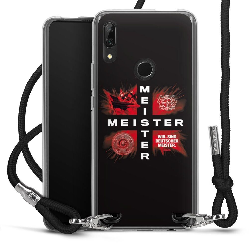 DeinDesign Handyhülle Bayer 04 Leverkusen Meister Offizielles Lizenzprodukt, Huawei P Smart Z Handykette Hülle mit Band Case zum Umhängen