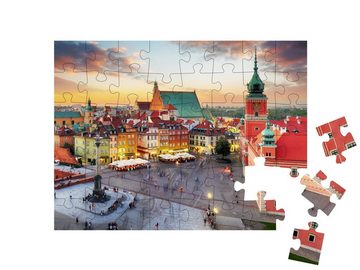 puzzleYOU Puzzle Altstadt von Warschau, Polen, 48 Puzzleteile, puzzleYOU-Kollektionen Warschau