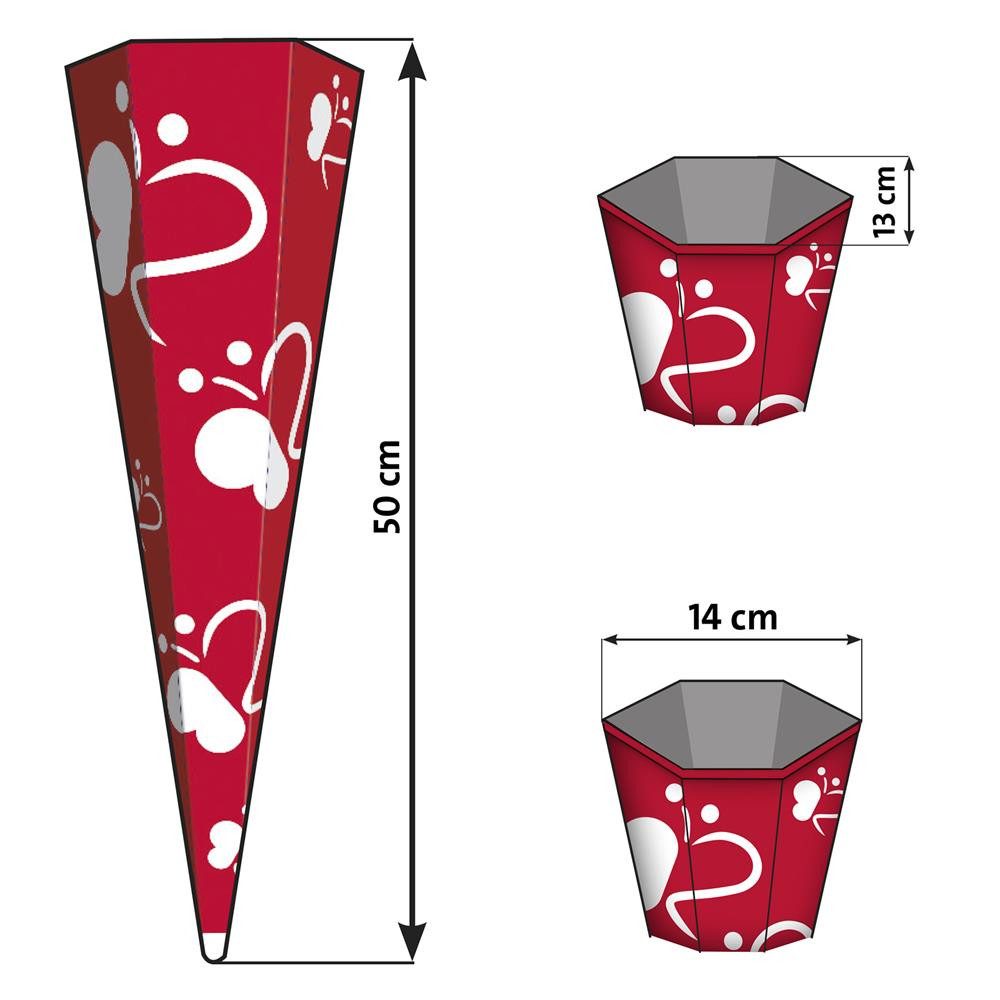 Roth Schultüte Block Game, 50 cm eckig, Tüllverschluss