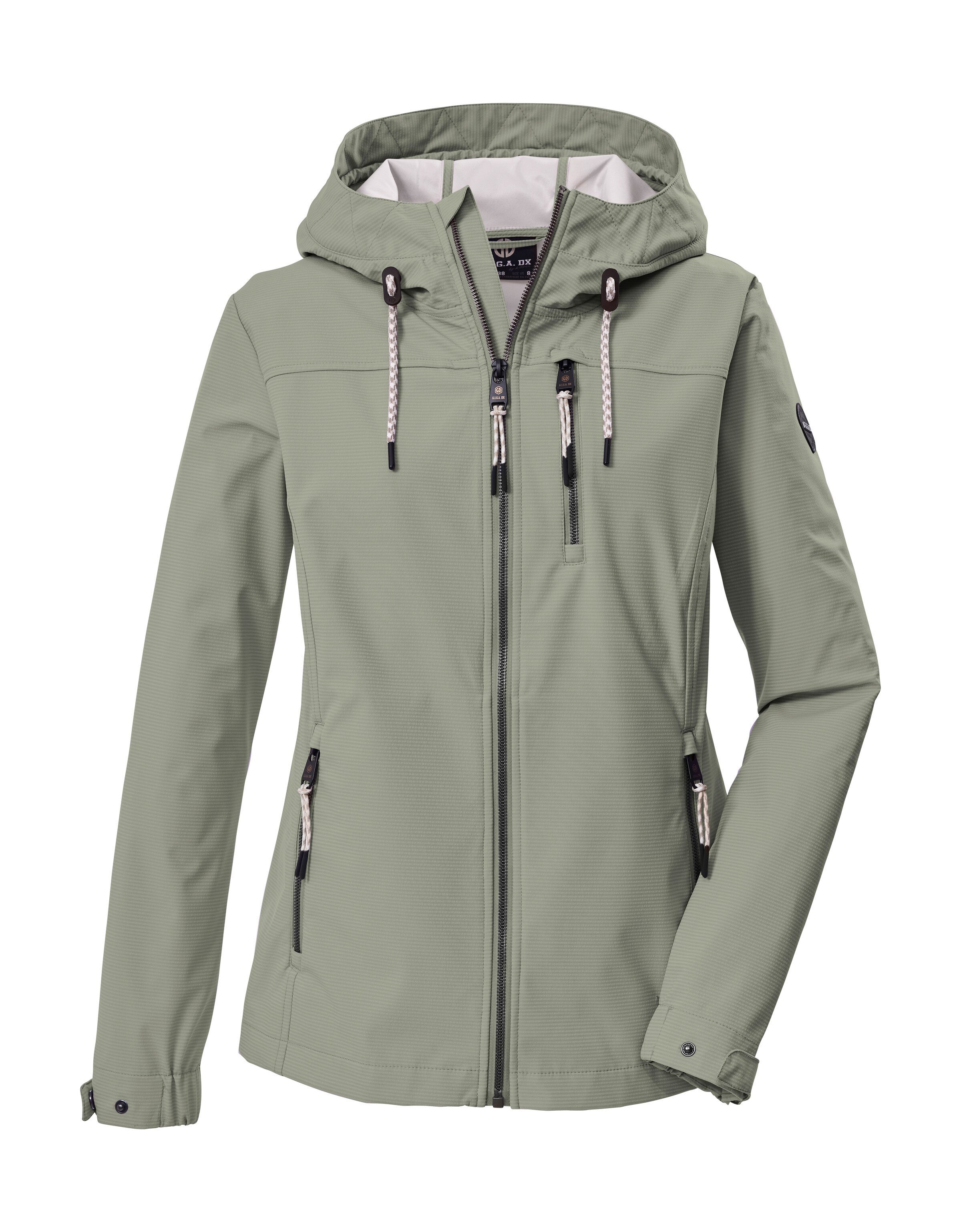 G.I.G.A. DX by killtec Softshelljacke GS 111 WMN SFTSHLL JCKT Atmungsaktive, wasserabweisende Damenjacke mit verstellbarer Kapuze