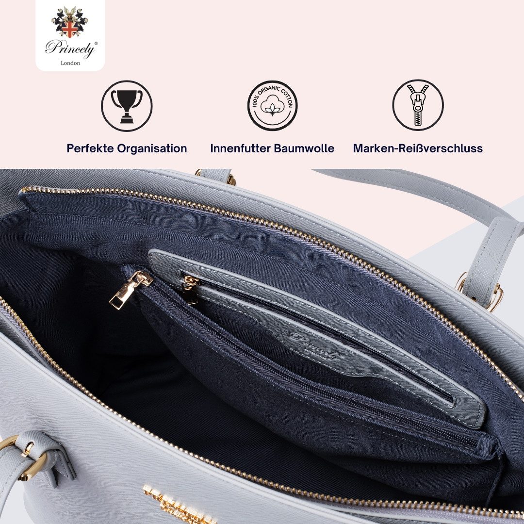 Princely London Shopper Beverly Medium - Geräumiger Shopper mit Reißverschluss