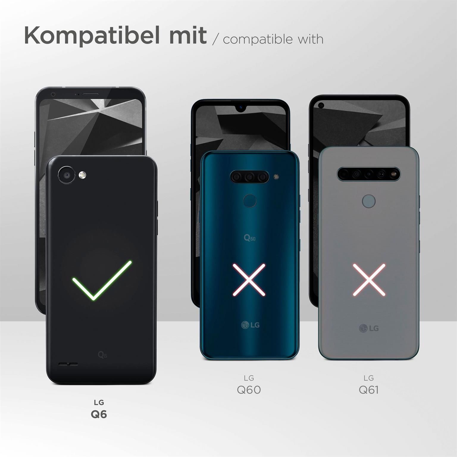 ONEFLOW Handyhülle für LG Q6 Wasserdichte Tasche BeachBag Schwarz 5,5 Zoll, Hülle mit Touch Kamera Fenster IPX8 Unterwasser-Tasche zum Schwimmen