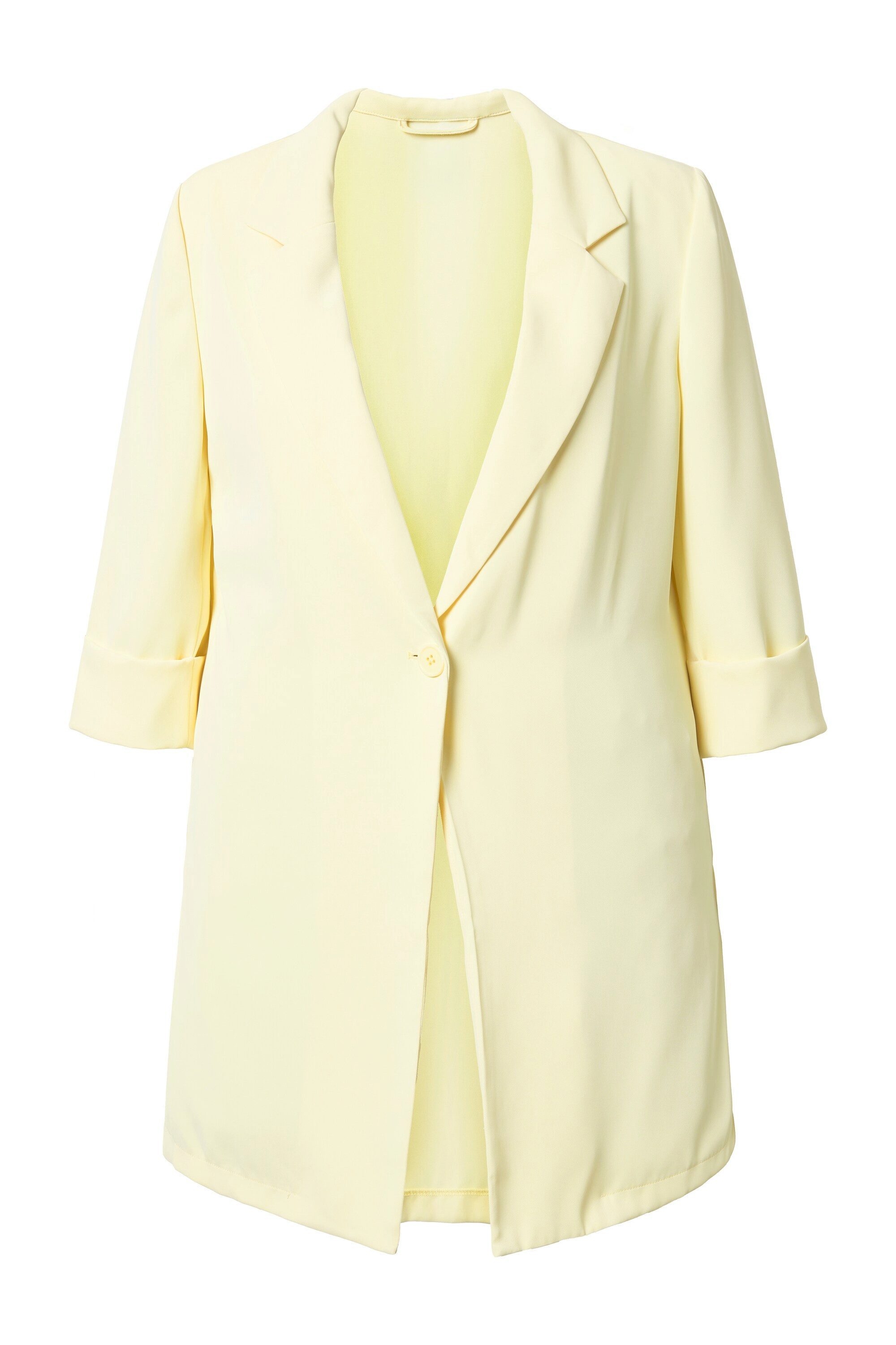 Ulla Popken Blusenblazer Blazer Reverskragen Seitenschlitze 3/4-Arm