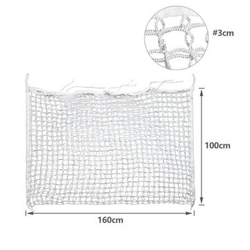 Bettizia Heunetz Heunetz 160x100cm Heusack Netz Heutasche Füllmenge ca. 9Kg, Heuraufe Futternetz Maschenweite 3x3 cm Extrem reißfest Pferden