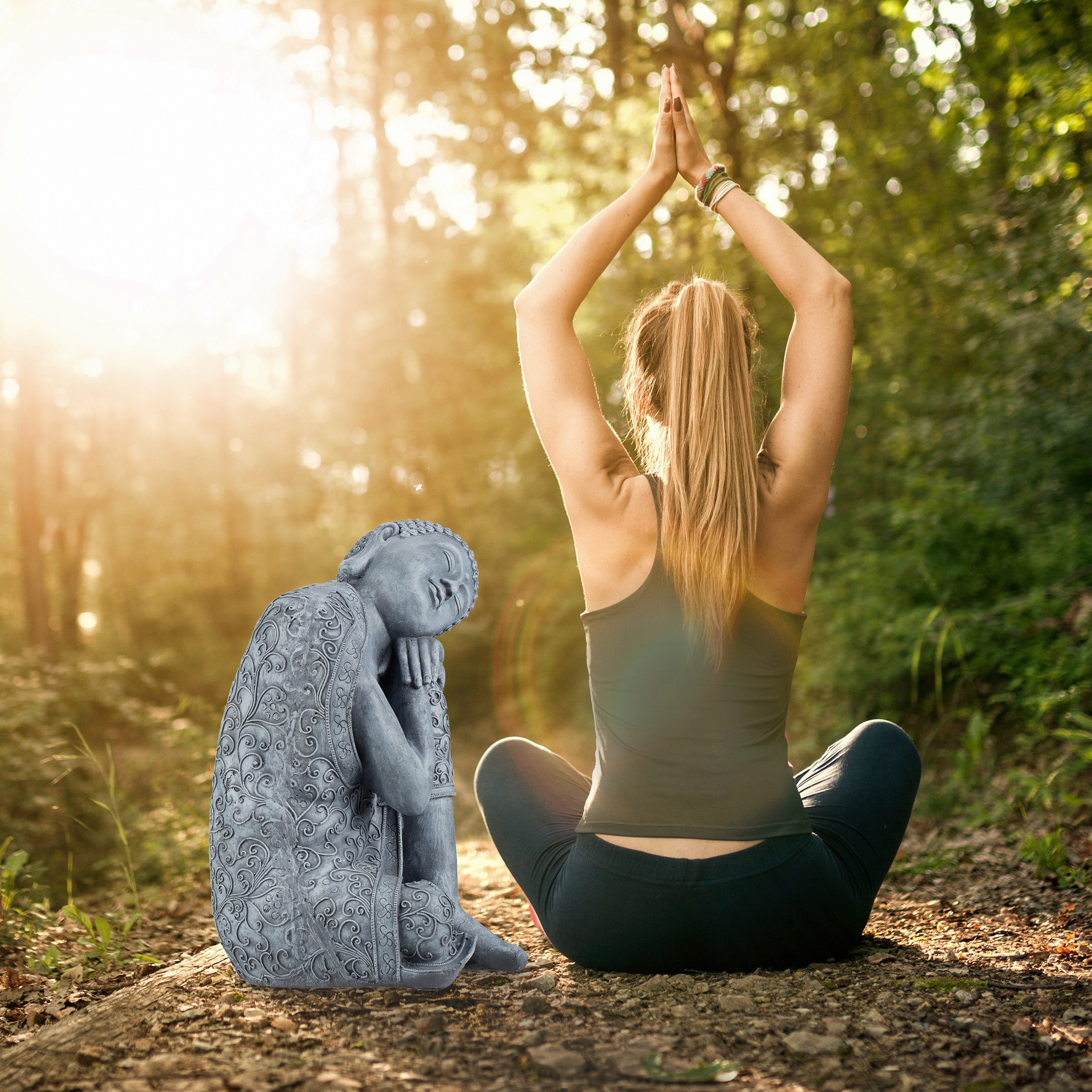 relaxdays Buddhafigur Buddha Figur geneigter Kopf günstig online kaufen