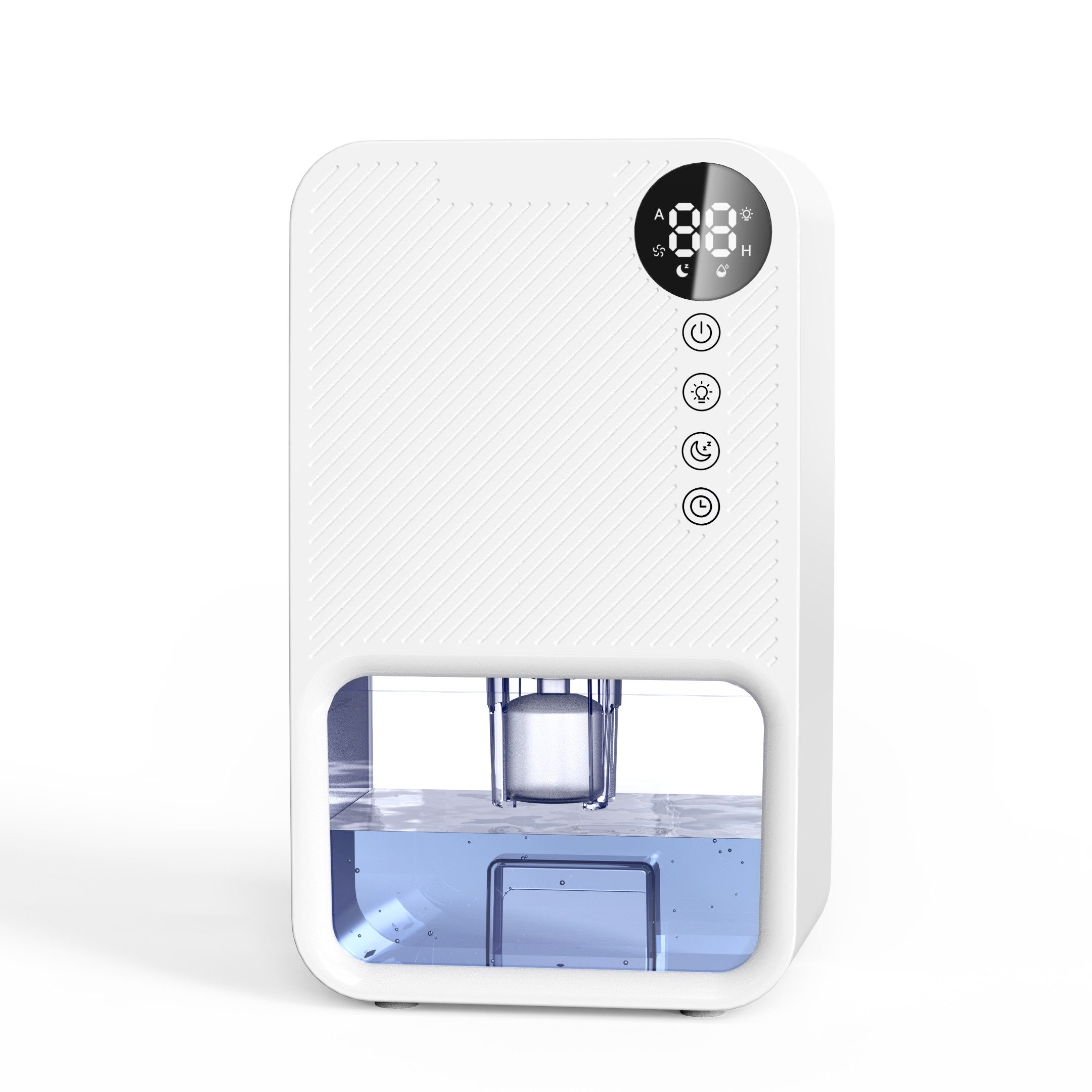 Tekoo Luftentfeuchter Elektrisch 1000ml, Raumentfeuchter leise Timer & LED, Sleep-Modus, für 50 m³ Räume, Entfeuchtung 0,3 l/Tag, Tank 1,1 l, LED, Timer, Schlafmodus, Auto-Aus, Feuchtigkeitsanzeige