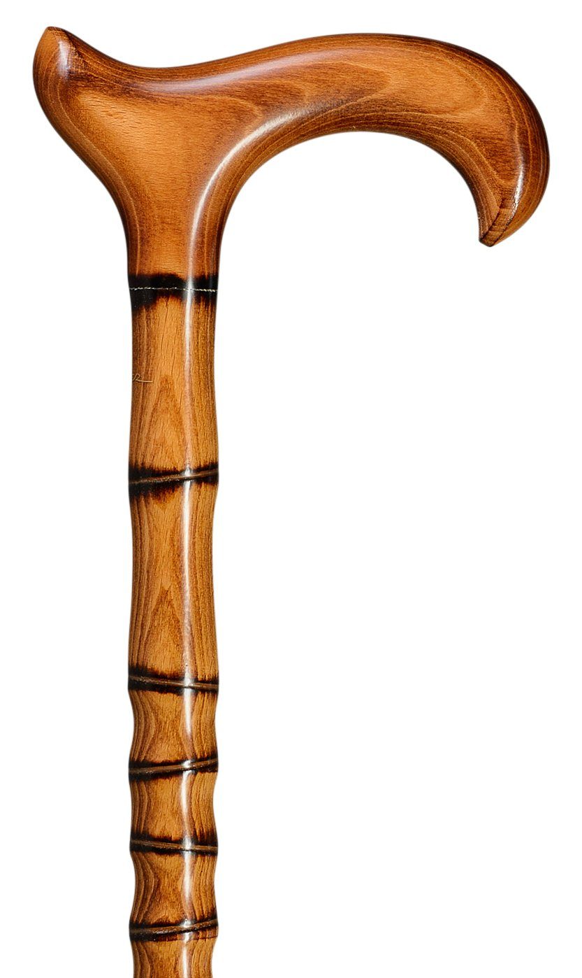 Stockshop Gehstock Design Gehstock JAMBIS-Derby, klassischer Stock aus leicht geflammtem