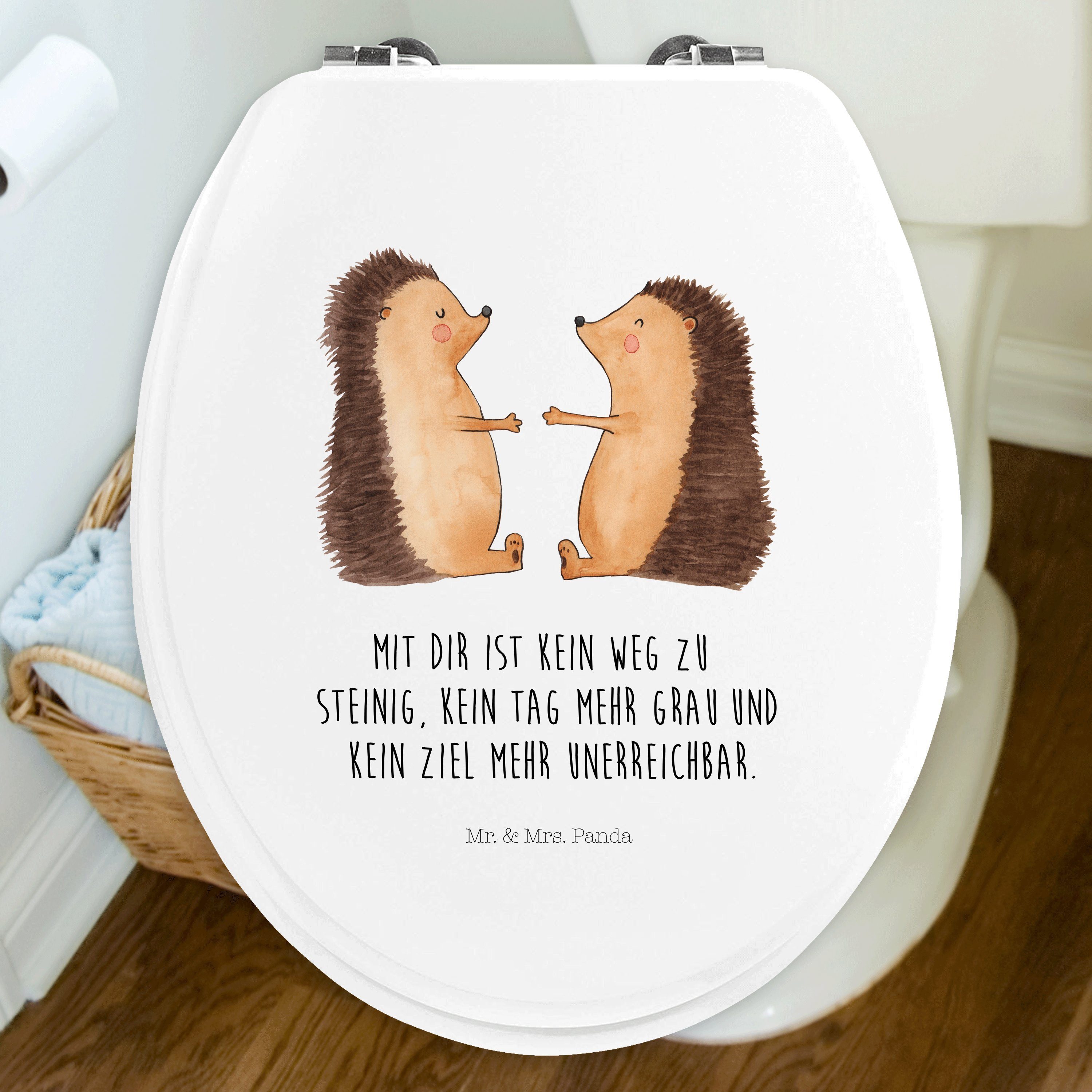 Mr. & Mrs. Panda WCSitz »Igel Liebe Weiß Geschenk, WCSitz