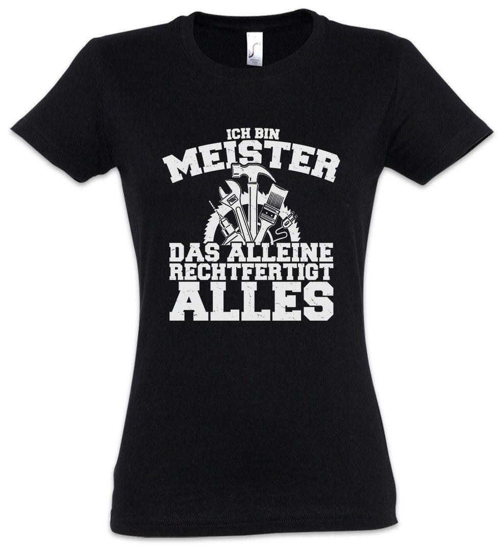 Print-Shirt Meister Handwerker Damen T-Shirt Maurer Schreiner Beruf Handwerk Zunft
