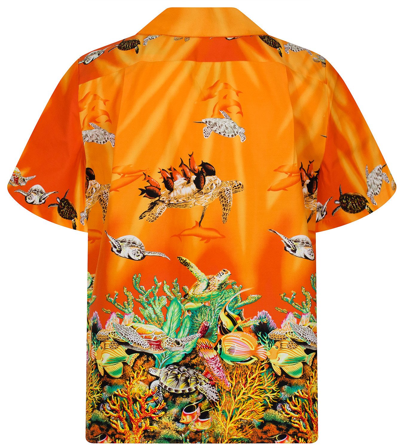 KY's Hawaiihemd "Turtle NEW" Herren Kurzarm Baumwolle Kokosknöpfe Original Hawaii – Bild 4 von 5