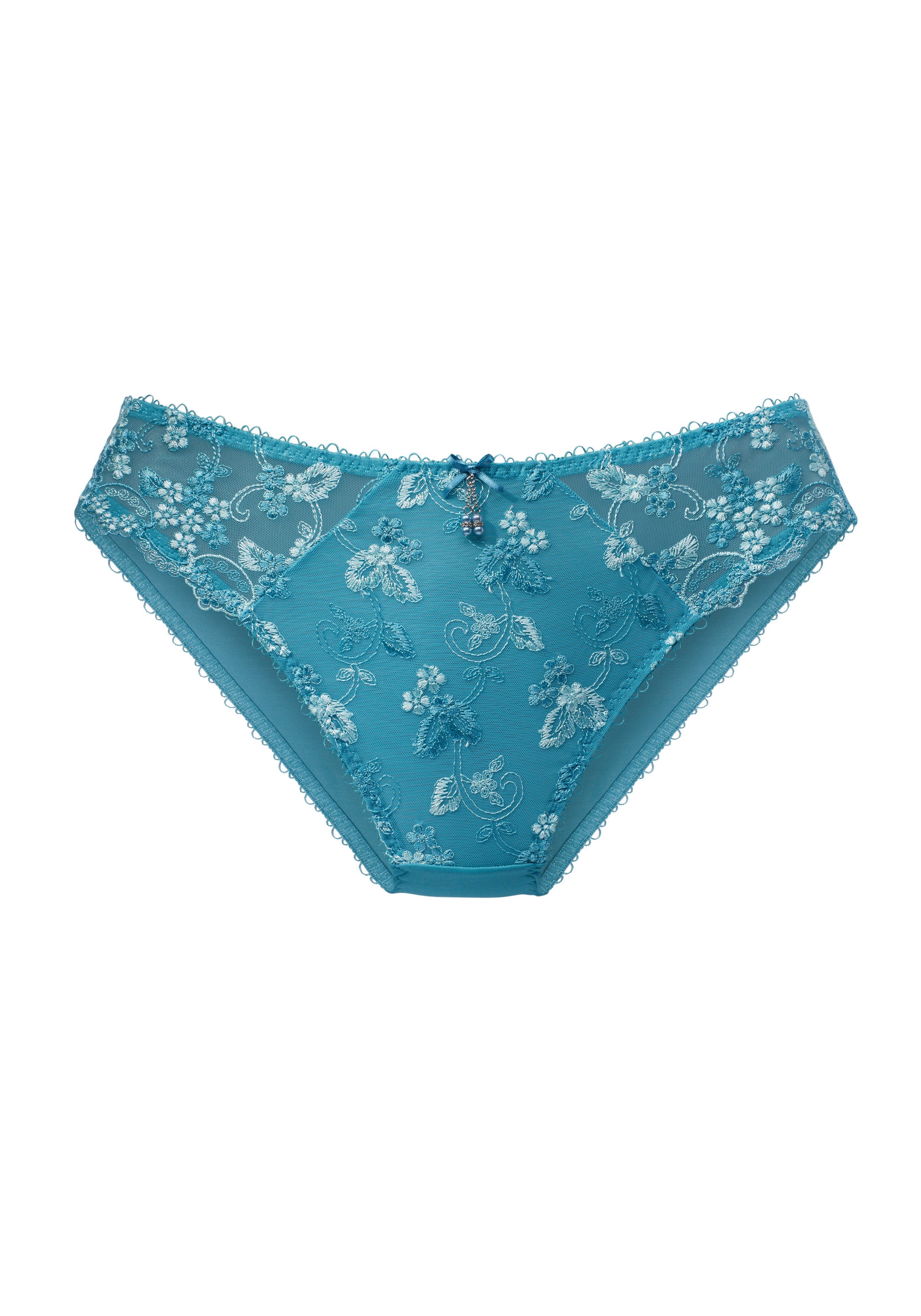 LASCANA Slip Dessous mit schöner Blümchen-Stickereispitze