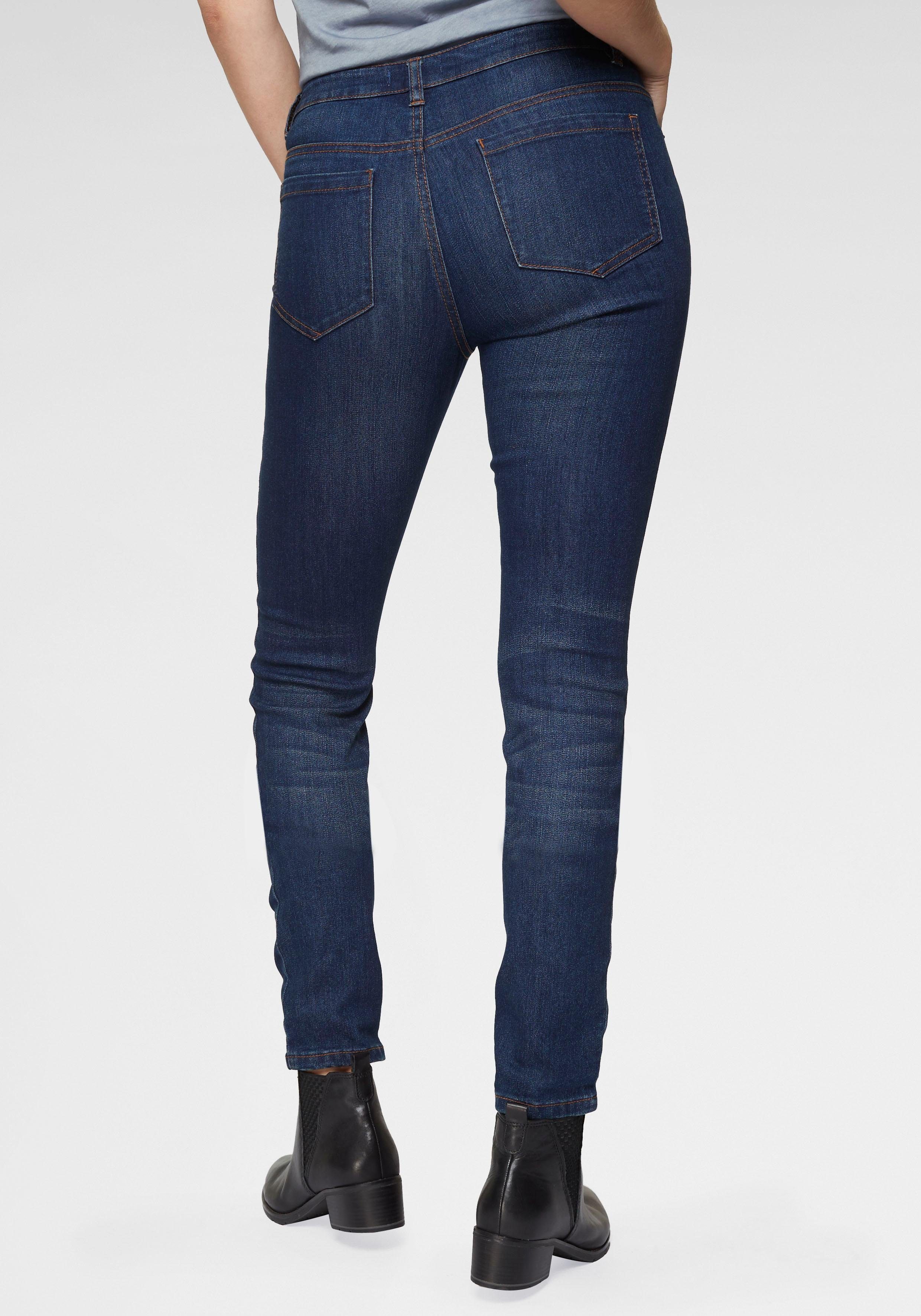 Super CASUAL Stretch-Anteil durch bequem Regular-Waist, hohen den Skinny-fit-Jeans Aniston