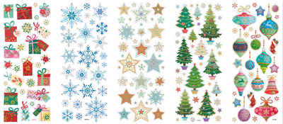Folia Sticker Weihnachten, (5-tlg), 153 Stück