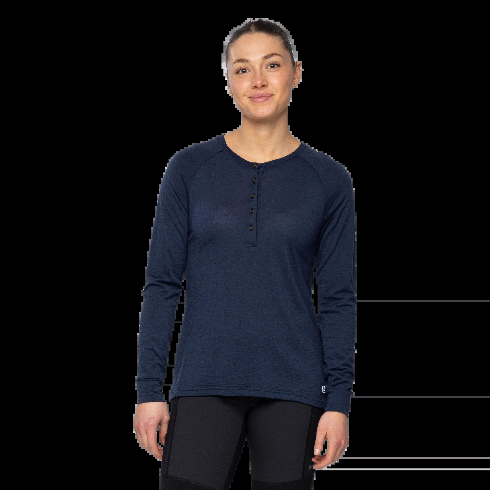 Bergans Longsleeve Damen Lysebu Wool Henley Oberteil - Bergans