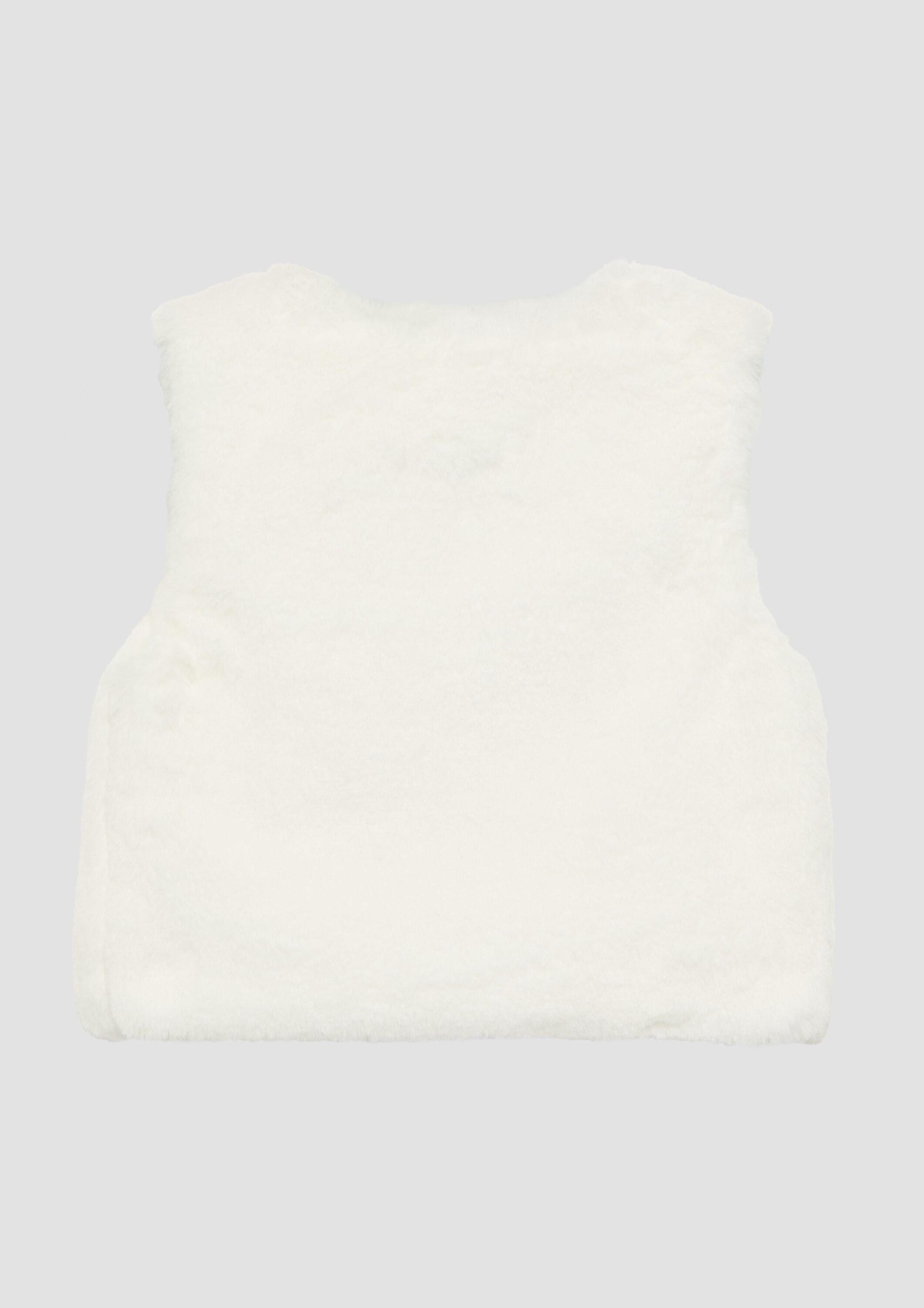 s.Oliver Funktionsweste Indoor-Weste Webpelzweste mit leichtem Jersey-Futter