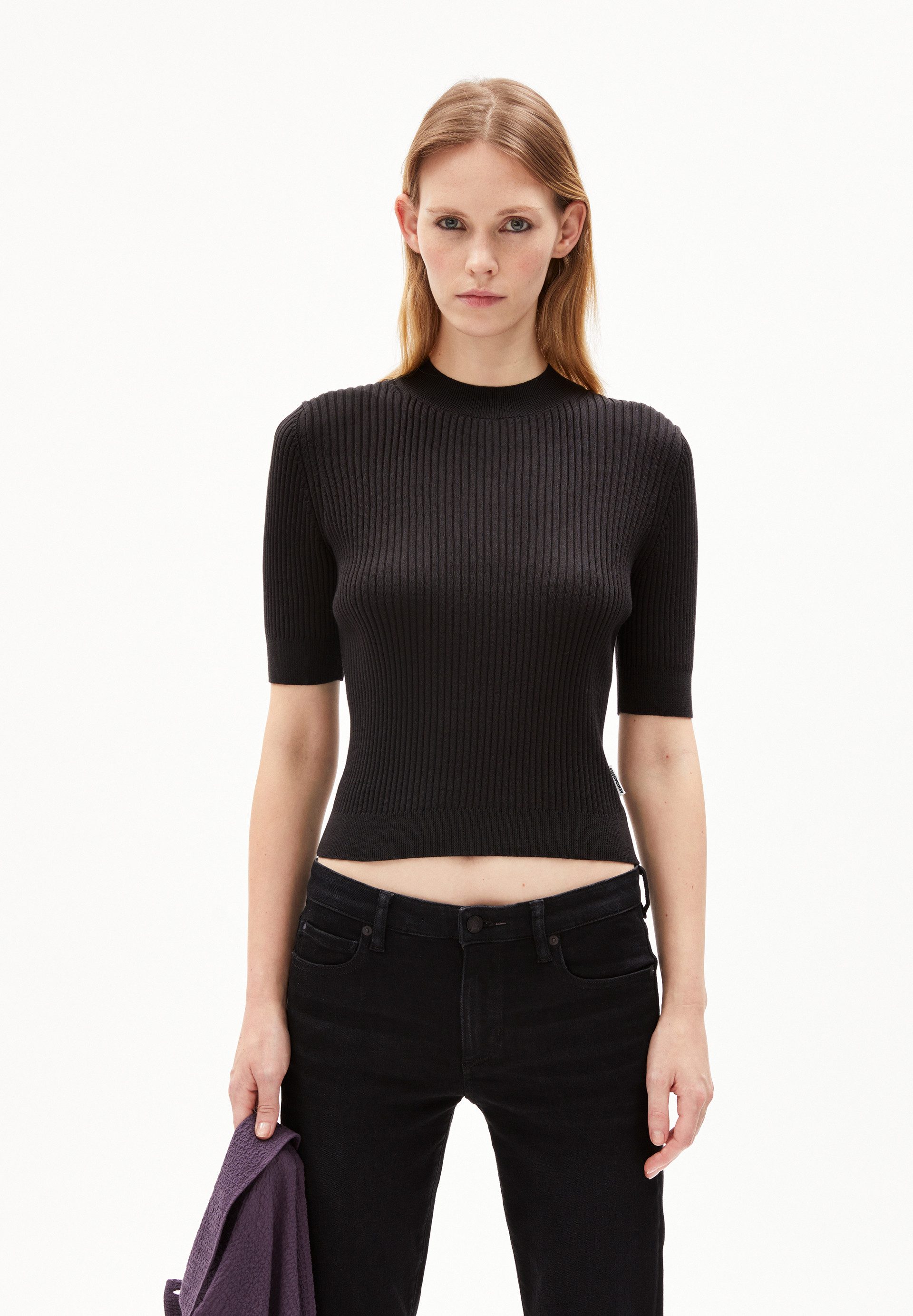 Armedangels T-Shirt SILJIAA Strickshirt Slim Fit günstig online kaufen