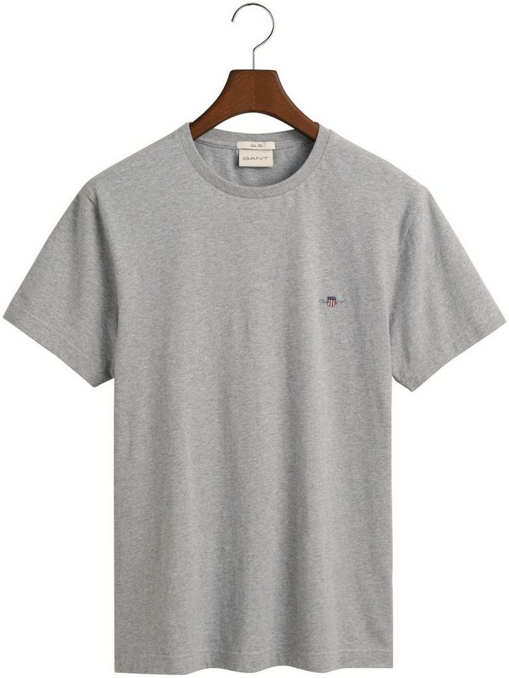 T-Shirt Logostickerei SLIM der SS auf Brust Gant SHIELD mit T-SHIRT